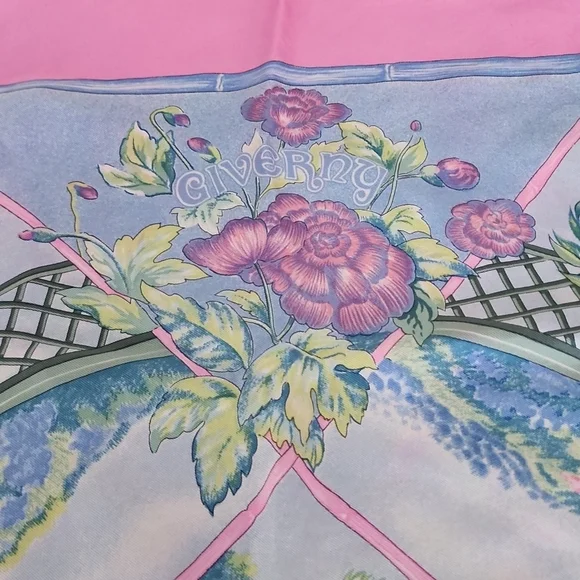 Original Rare 1989 Hermès Paris Silk Scarf “ Giverny” by Laurence Bourthoumieux - Picture 7 of 15
